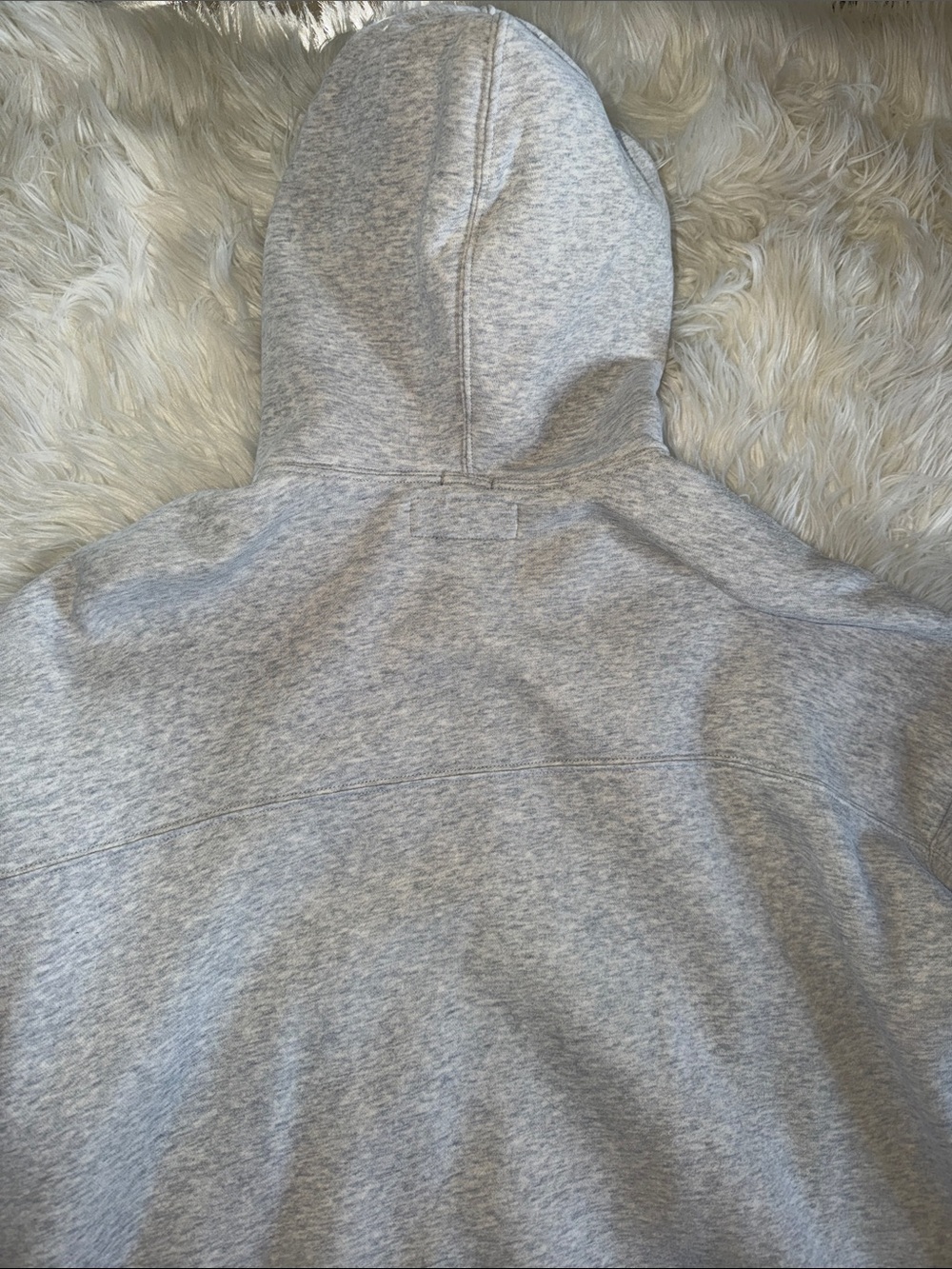 Abercrombie & Fitch Light Heather Gray Essential Full-Zip Hoodie - Picture 9 of 9